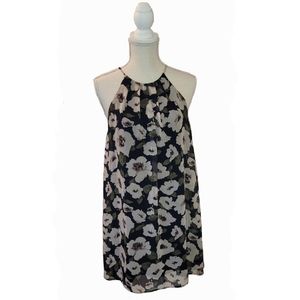 Lush Pleated Neck Floral Tent Dress Size S